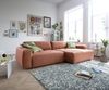 Ecksofa Lazaro 300x160 cm Flachgewebe Orange Ottomane rechts mit Sitztiefenverstellung Bild 2