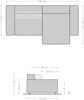 Ecksofa Lazaro 300x160 cm Flachgewebe Orange Ottomane rechts mit Sitztiefenverstellung Bild 3