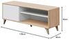 CaliCosy TV-Möbel mit 2 Nischen und 1 Tür mit seinem Wandregal Kikua Plus - L135 cm - Weiß Bild 3