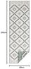 In- & Outdoor Wendeteppich Malibu Grün Creme - 80x250x0,5cm Bild 2