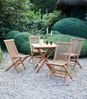 Outdoor Klappstuhl RIVA, Braun, Teakholz massiv, Klappbar, (1 St), B 43 x H 89 x T 47 cm Bild 2