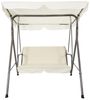 HOME DECO FACTORY, HDO0096, Soria Beige Swing Chair 140 cm, Möbel, Outdoor-Möbel, Outdoor-Sitz, 146 x 160 x 109 cm, Sitzhöhe 54 cm, wasserabweisend, Epoxidbehandlung, Beige Bild 3
