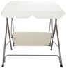HOME DECO FACTORY, HDO0096, Soria Beige Swing Chair 140 cm, Möbel, Outdoor-Möbel, Outdoor-Sitz, 146 x 160 x 109 cm, Sitzhöhe 54 cm, wasserabweisend, Epoxidbehandlung, Beige Bild 5