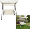 HOME DECO FACTORY, HDO0096, Soria Beige Swing Chair 140 cm, Möbel, Outdoor-Möbel, Outdoor-Sitz, 146 x 160 x 109 cm, Sitzhöhe 54 cm, wasserabweisend, Epoxidbehandlung, Beige Bild 2