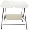 HOME DECO FACTORY, HDO0096, Soria Beige Swing Chair 140 cm, Möbel, Outdoor-Möbel, Outdoor-Sitz, 146 x 160 x 109 cm, Sitzhöhe 54 cm, wasserabweisend, Epoxidbehandlung, Beige Bild 4