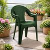 Stapelstuhl Gartenstuhl Outdoorstuhl Kunststoff Rattan-Optik Grün Bild 4