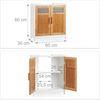 Relaxdays Waschbeckenunterschrank mit Bambustüren Bild 5