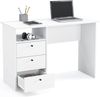 Komto 'Oslo' Schreibtisch mit Schubladen und Stauraum, Weiß, 110 x 50 x 74 cm Bild 4