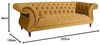 Ivette Sofa 3-Sitzer Samtvelours Mais Buche Nussbaumfarben Bild 2