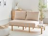 2-Sitzer Sofa Bouclé Stoff mit Ablage Beige SALO Bild 2
