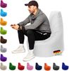 Patchhome Gamer Kissen Lounge Kissen Sitzsack Sessel Sitzkissen In & Outdoor geeignet fertig befüllt | Weiß - Ø 75cm x Höhe 80cm - in 2 Größen und 25 Farben Bild 2