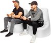 Patchhome Gamer Kissen Lounge Kissen Sitzsack Sessel Sitzkissen In & Outdoor geeignet fertig befüllt | Weiß - Ø 75cm x Höhe 80cm - in 2 Größen und 25 Farben Bild 5