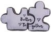 Puzzlekissen Kissen Puzzle Dekokissen Pärchen 2er Set Paare better together Bild 1
