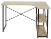 HOME DECO FACTORY HD7109 Job Eck-Schreibtisch, Möbel, Schwarz, zum Lernen, integriertes Regal, Metall, 120 x 74 x 74 cm Bild 5