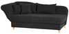 Selma Recamiere mit Armteil links klappbar Veloursstoff Schwarz Buche Natur Bild 2