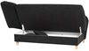 Selma Recamiere mit Armteil links klappbar Veloursstoff Schwarz Buche Natur Bild 4