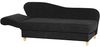 Selma Recamiere mit Armteil links klappbar Veloursstoff Schwarz Buche Natur Bild 3