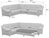 Cavadore Ecksofa Salisa mit Federkern / Polsterecke im klassischen Design / inkl. Bettfunktion / 264 x 86 x 244 / Mikrofaser Beige Bild 2