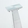 DRW Quadratischer Beistelltisch aus Metall und Glas in Transparent und Chrom 60 x 60 x 55 cm Bild 4