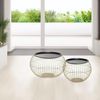 Well Home 2er Set glamouröse Beistelltische aus Metall in Gold und Schwarz Bild 4