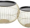 Well Home 2er Set glamouröse Beistelltische aus Metall in Gold und Schwarz Bild 5