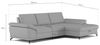 Cavadore Ecksofa Castiel mit Federkern / Eckcouch mit großem Longchair, Sitztiefenverstellung und mattschwarzen Metallfüßen / 301 x 89 x 176 / Echtleder, Weiß Bild 3