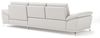 Cavadore Ecksofa Castiel mit Federkern / Eckcouch mit großem Longchair, Sitztiefenverstellung und mattschwarzen Metallfüßen / 301 x 89 x 176 / Echtleder, Weiß Bild 5