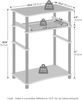 Furinno Home Office Computertisch, Schreibtisch mit Tastaturablage, Schwarz/Grau Bild 2