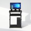 Furinno Home Office Computertisch, Schreibtisch mit Tastaturablage, Schwarz/Grau Bild 5