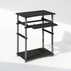 Furinno Home Office Computertisch, Schreibtisch mit Tastaturablage, Schwarz/Grau Bild 4