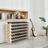 BAKAJI Weinregal aus Holz mit 60 Fächern für Weinflaschen, Champagner, Flaschenhalter für den Boden, Keller Ecke Bar für Wohnzimmer, Küche, Bistro, Restaurant, 0 x 30 x 80,5 cm Bild 2