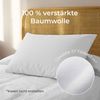 Kissenbezug 40x60 Baumwolle Renforcé (2er-Set) - Weiss - Dicht gewebt mit 57 Fäden/cm² - Kissenbezug 40x60 - Oeko Tex Zertifiziert - Dreamzie Bild 3