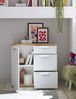Kommode BC Sideboard mit 3 Schubladen Weiß / Artisan Eiche Nb. ca. 95 x 86 x 38 cm Bild 5