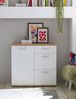 Kommode BC Sideboard mit 3 Schubladen Weiß / Artisan Eiche Nb. ca. 95 x 86 x 38 cm Bild 3