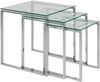 Satztische, Beistelltische im 3er-Set KATRINE, Glas/Chrom, ca. 50 cm Bild 1