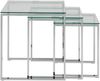 Satztische, Beistelltische im 3er-Set KATRINE, Glas/Chrom, ca. 50 cm Bild 3