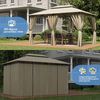 JUMMICO klappbarer Gartenpavillon mit Seitenwänden, beige, 3x4 m Bild 5