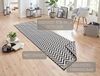 In- & Outdoor Wendeteppich Palma Schwarz Creme - 80x250x0,5cm Bild 3