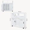 Beistellschrank auf Rollen Fadeskimma 72x70x20 cm Weiß [en. casa] Bild 2