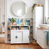 Beistellschrank auf Rollen Fadeskimma 72x70x20 cm Weiß [en. casa] Bild 3