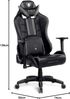 Diablo X-Ray Gaming Stuhl Bürostuhl Gamer Chair Schreibtischstuhl 4D Armlehnen Ergonomisches Design Kunstleder Perforation Wippfunktion Schwarz-Grau King (XL) Bild 3
