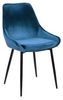 Vente-unique - Stuhl 2er-Set - Samt & Schwarzes Metall - Dunkelblau - MASURIE Bild 5