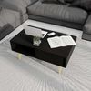 Hanah Home Stylish Black Coffee Table, 90 x 54 x 39.6 cm | 100% Melamine Coated Chipboard & Metal | Modern Design for Living Room & Office Bild 4