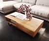 Couchtisch New Live-Edge 115x60 cm Akazie Natur 2 Schubladen 1 Fach Kufe Edelstahl gebürstet Bild 5
