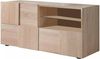 Dmora - Fernsehschrank Trasimeno, Ständer für Wohnzimmerfernseher, Niedriges Wohnzimmer-Sideboard, TV-Ständerbasis, Made in Italy, 122x43 h57 cm, Eiche Bild 3