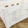 Macosa Home Dekokiste Weiß Herzen Holz Holzkiste 29 cm Kiste Aufbewahrungskiste (Geschenkkiste Geschenkverpackung weiss, 1 St, Holzkiste Landhaus) Bild 4