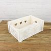 Macosa Home Dekokiste Weiß Herzen Holz Holzkiste 29 cm Kiste Aufbewahrungskiste (Geschenkkiste Geschenkverpackung weiss, 1 St, Holzkiste Landhaus) Bild 3