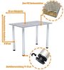 60x40 | Esszimmertisch - Esstisch - Tisch mit Chrombeinen - Küchentisch - Bürotisch | Beton Bild 5