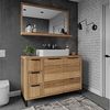 Waschtisch 105 cm Wildeiche massivum Sydney Badunterschrank Holz braun Schrankwaschtisch Unterschrank Badezimmermöbel Bild 2