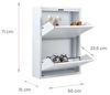 Dmora Ezequiel, Mehrzweckschrank, Schuhschrank, 50 x 15 x 71 cm, Weiß, 2 scomparti Bild 2